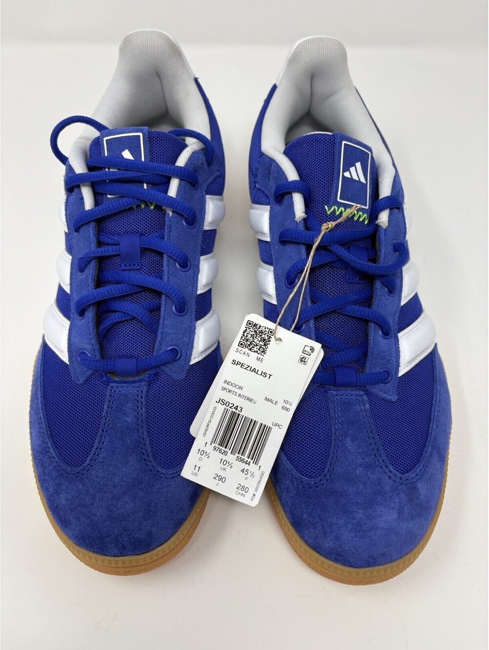 Adidas Handball Spezial JS0243 Royal Blue White Indoor Gum Sole Mens 11 NEW